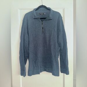 Banana Republic Men's Dark Blue Zip-Up Sweater
